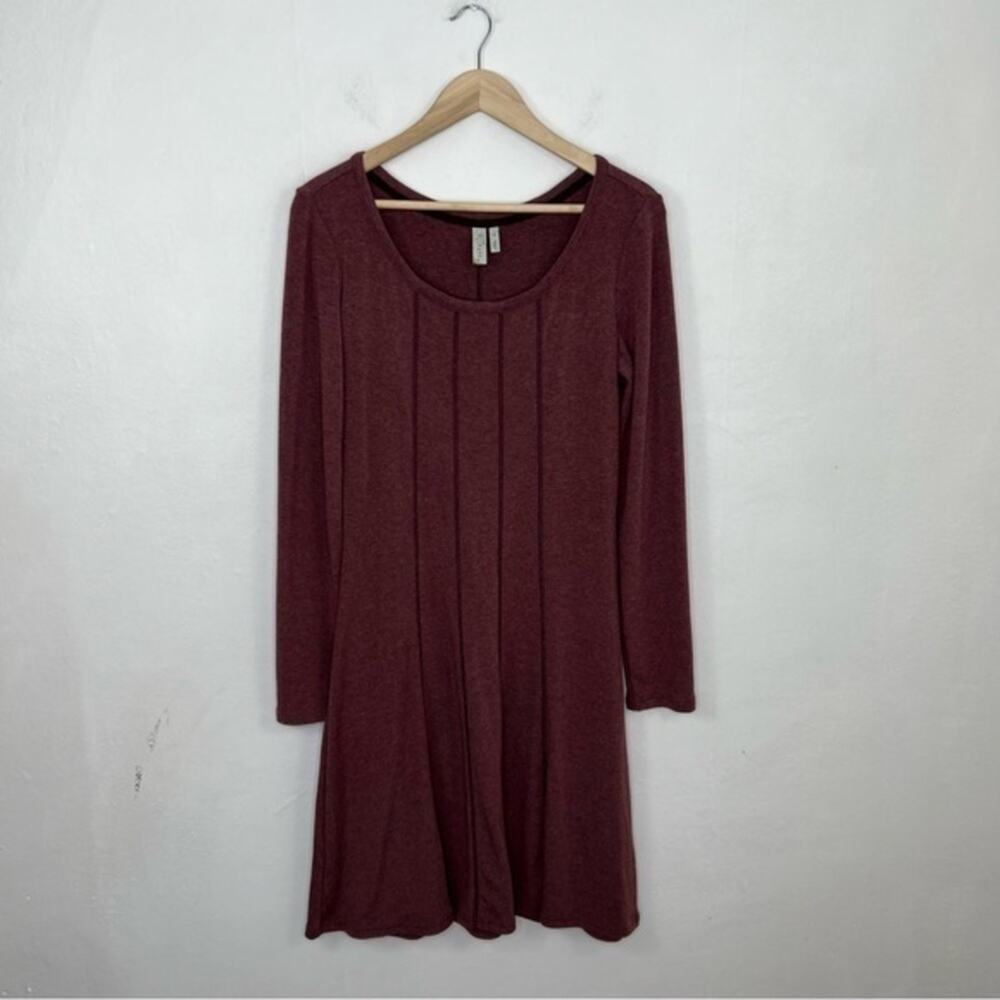 Sahalie Red Long Sleeve Exposed Seam Dress Size Small